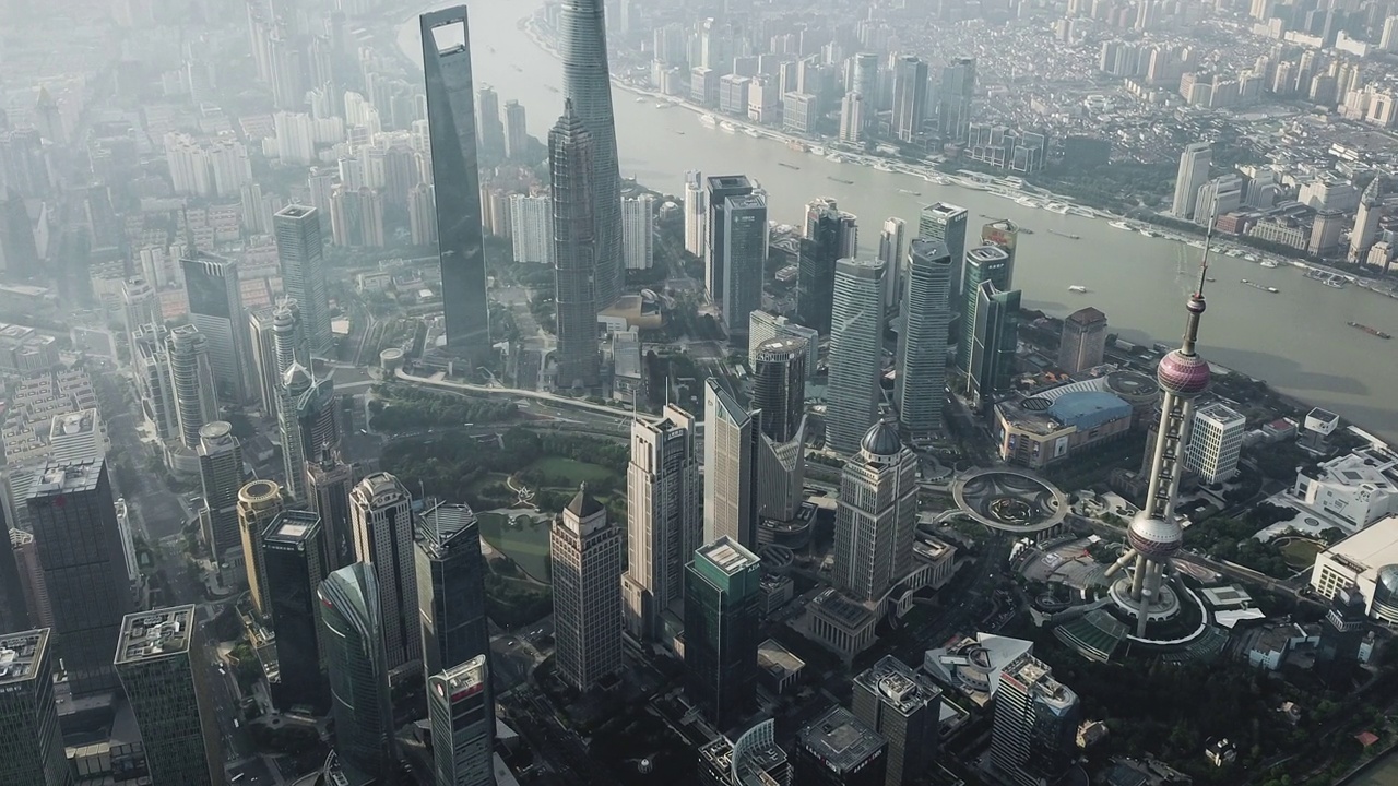 上海天际线T/L鸟瞰图
