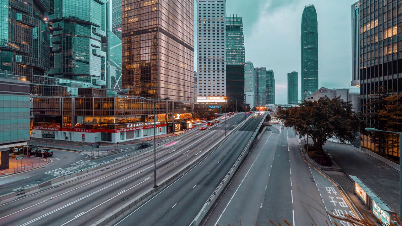 詳情圖-延時拍攝香港的城市景觀，從白天到晚上的時間