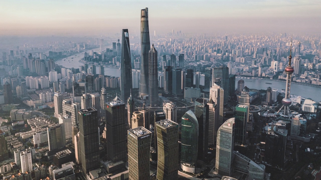 上海天际线T/L鸟瞰图