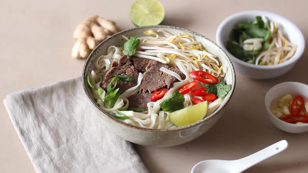 詳情圖-越南牛肉湯。亞洲食品。民族美食。