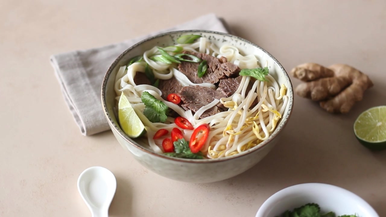 詳情圖-越南牛肉湯。亞洲食品。民族美食。