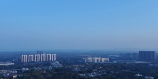 从俯视图或鸟瞰孟买Powai Vikhroli的城市景观