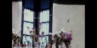 60年代瑞士卢塞恩的花阳台