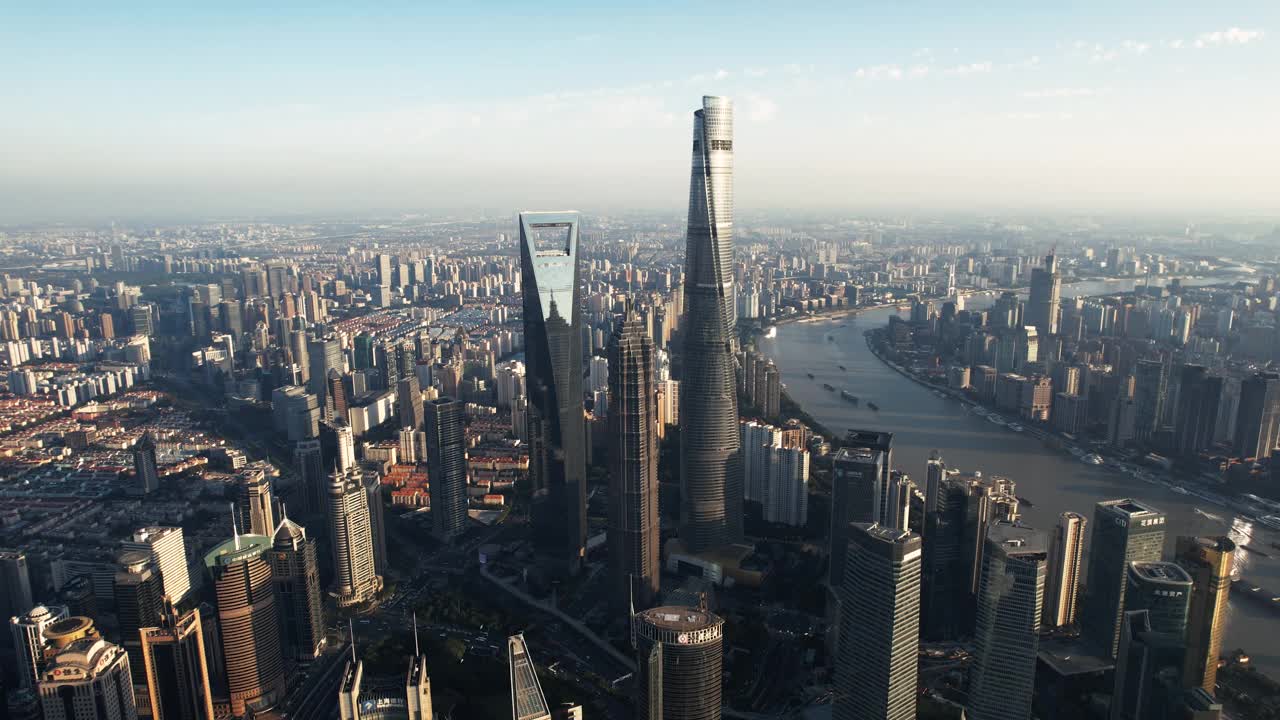 上海天际线鸟瞰图