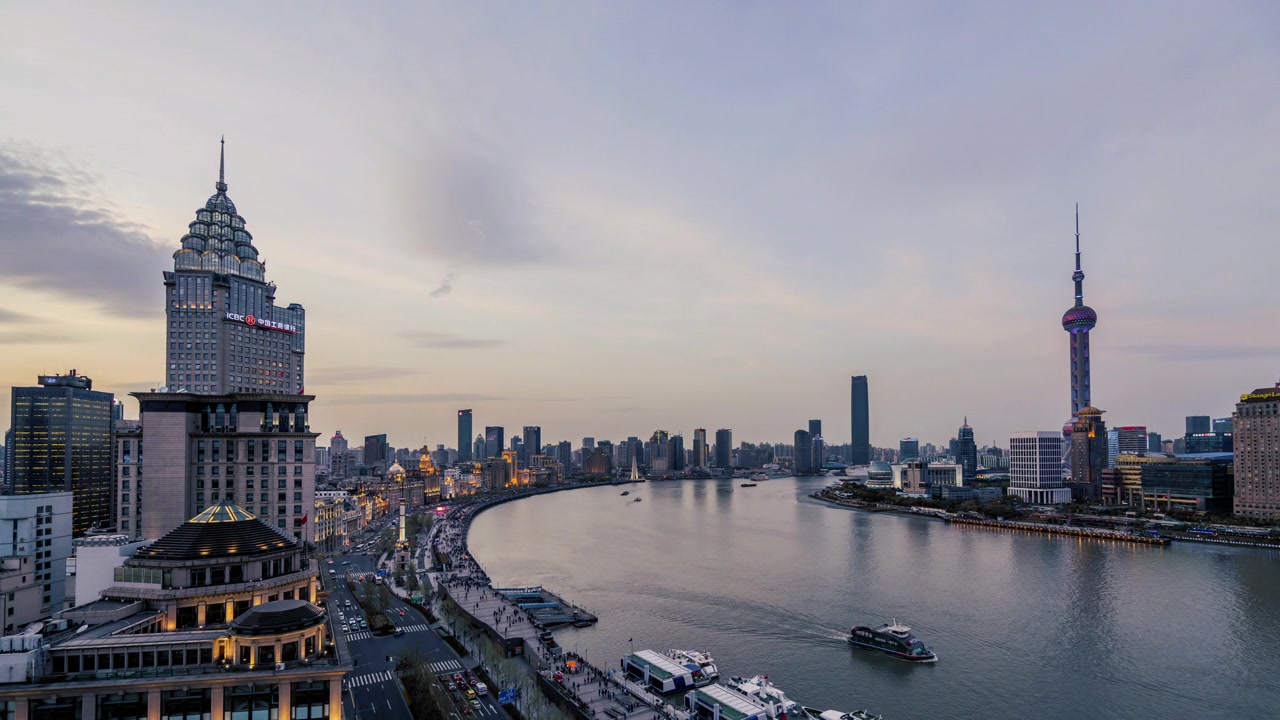 詳情圖-晚上的上海外灘和黃浦江
