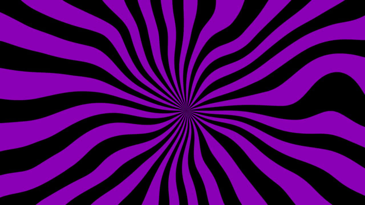 摘要催眠乱轮动画黑色和紫色背景股票视频-速度的概念，迷幻，营销，销售，商业-卡通动画复古风格螺旋旋转旋转迷幻旋转旋转迷幻