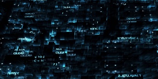 多核计算机处理和数据点亮蓝色。