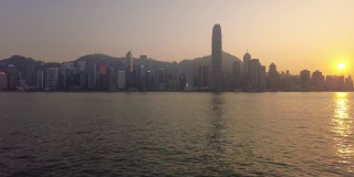 香港岛维多利亚港天际线