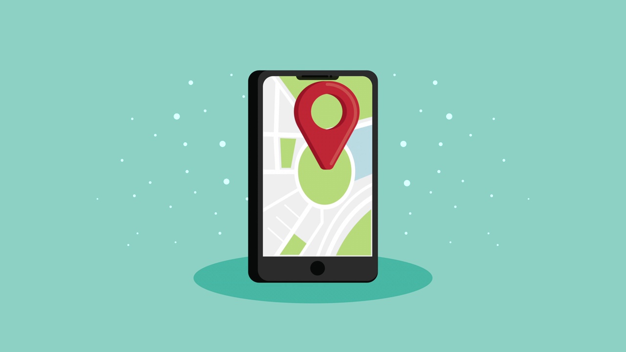 智能手机与GPS应用程序和pin定位
