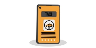 智能手机动画中的出租车服务应用