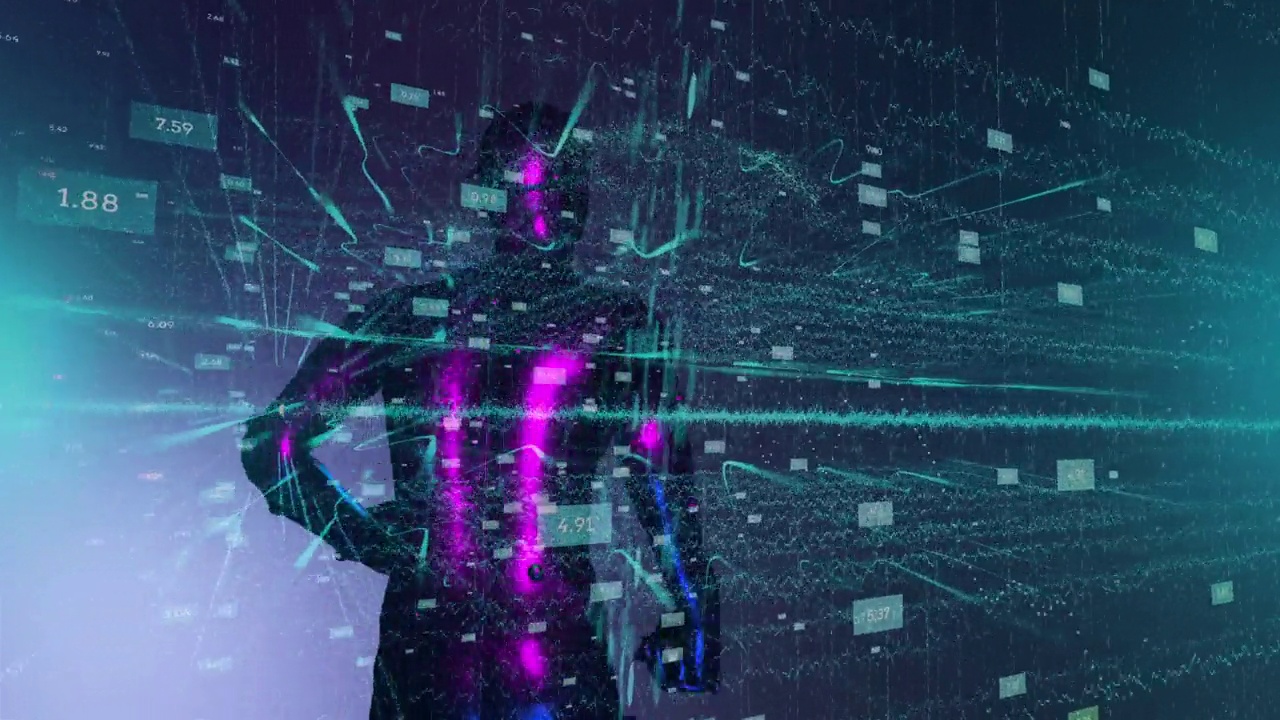 NFT，不可替代令牌，运行AI，元宇宙概念背景