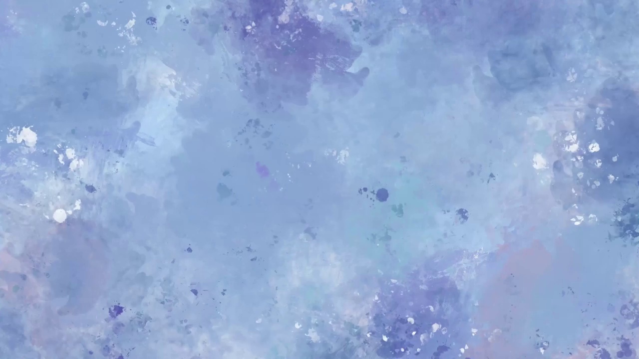 抽象绘画背景循环动画。蓝色纹理运动和笔触。