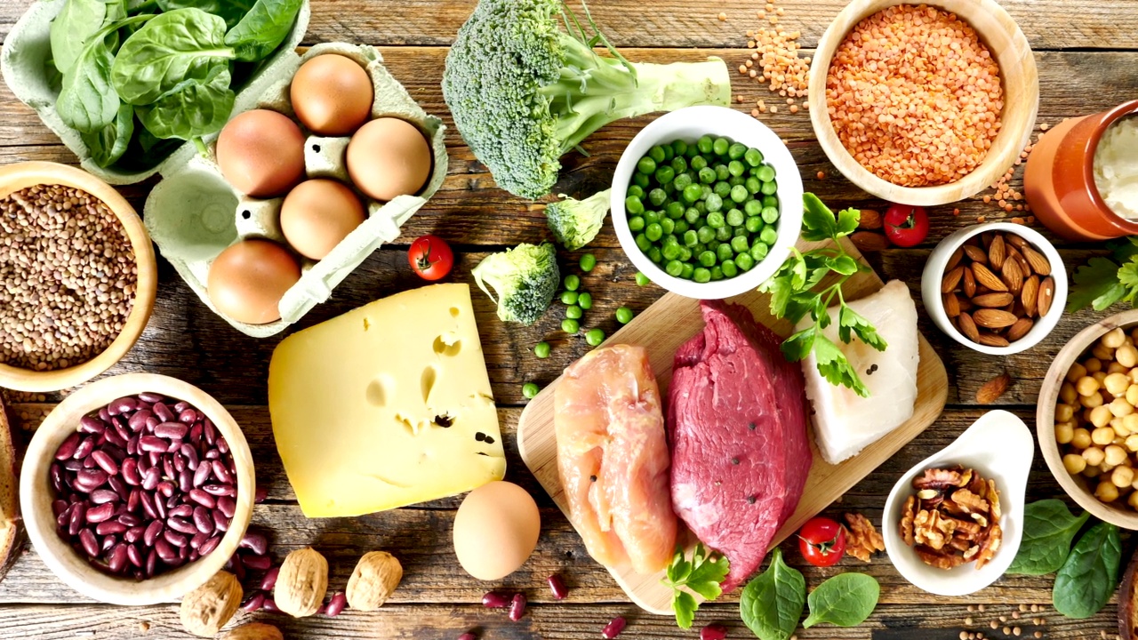 详情图-健康食品收集(肉类、奶酪、水果和蔬菜)