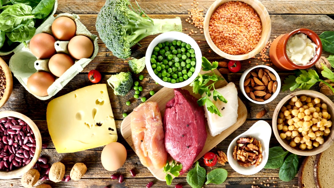 详情图-健康食品收集(肉类、奶酪、水果和蔬菜)