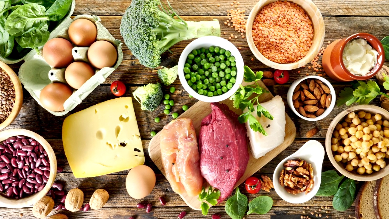 详情图-健康食品收集(肉类、奶酪、水果和蔬菜)