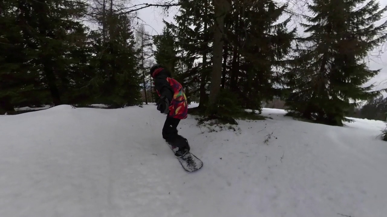 欧洲阿尔卑斯山脉的单板滑雪技巧