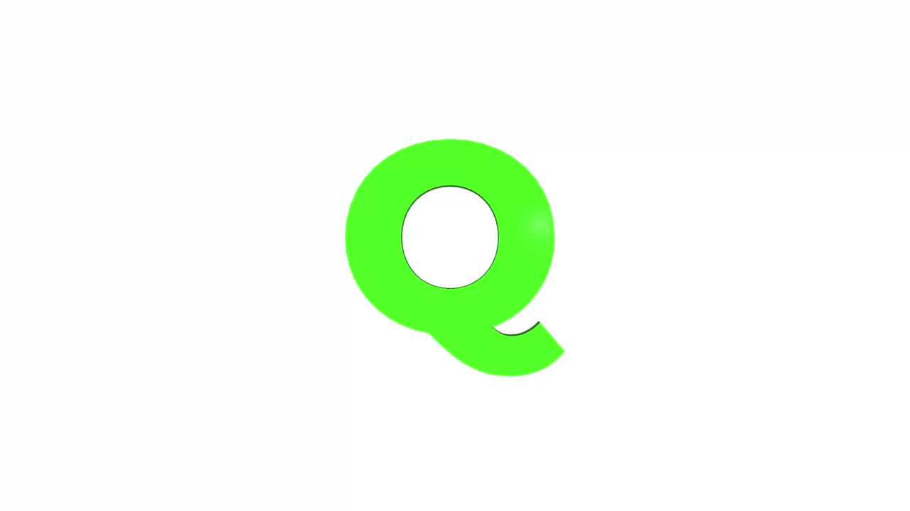 Q Capital 3D白色BG，白色BG元素，白色的3D文本。
