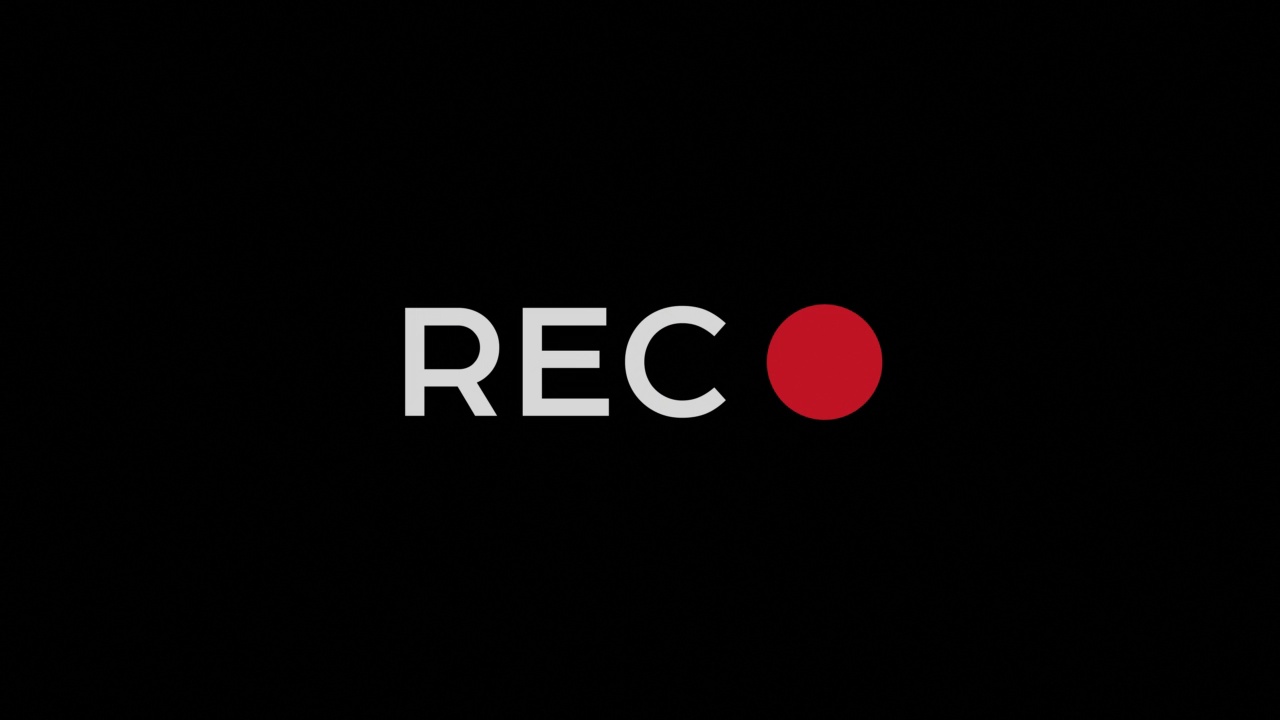 记录信号图标。摄像机录像符号，rec图标