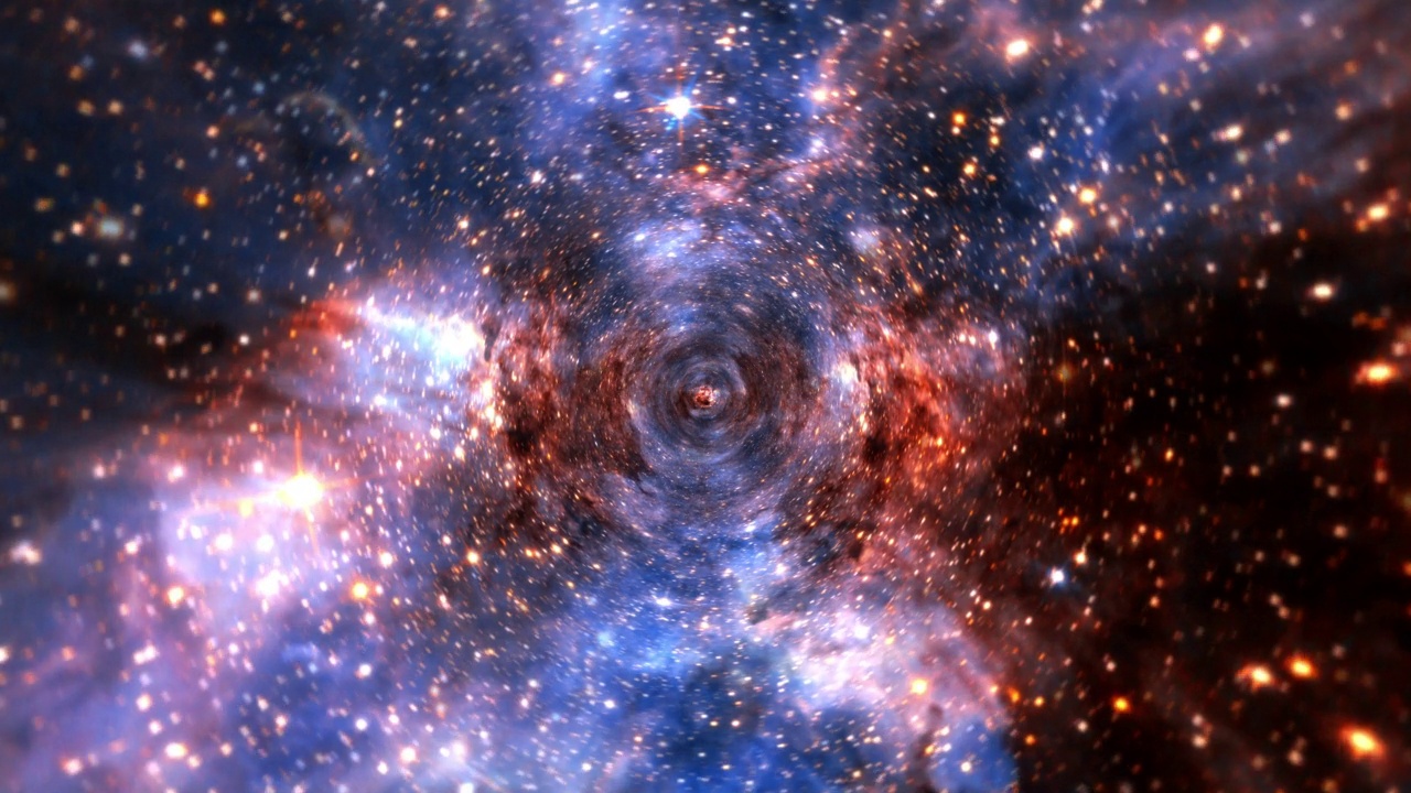詳情圖-星際飛行，時間旅行跳躍在彩色的恒星超空間。4K,3D無縫循環(huán)超隧道或蟲洞科學數(shù)字背景。奇點、引力波和時空概念。