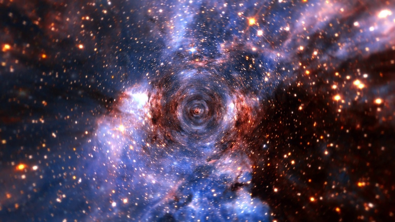 詳情圖-星際飛行，時間旅行跳躍在彩色的恒星超空間。4K,3D無縫循環(huán)超隧道或蟲洞科學數(shù)字背景。奇點、引力波和時空概念。