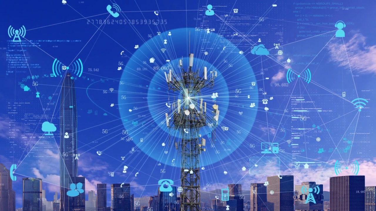 5g基站信号塔互联网信息数据传输