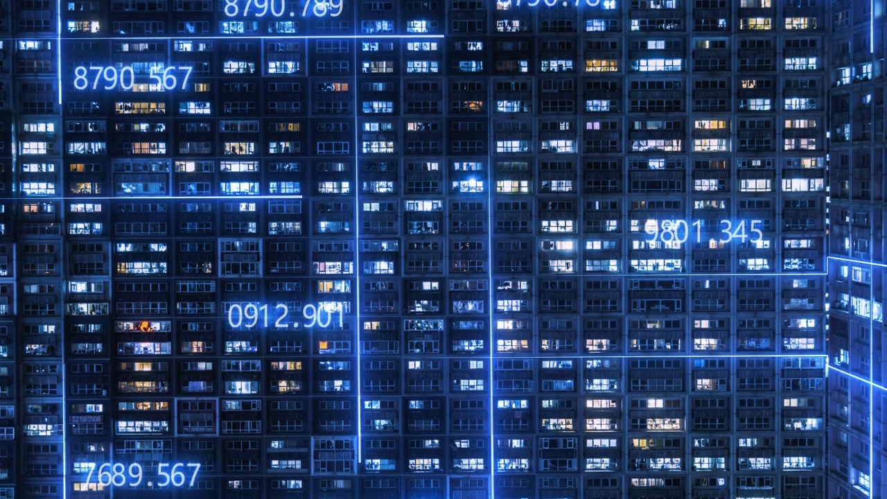 詳情圖-T/L,TD智慧城市，夜間住宅建筑