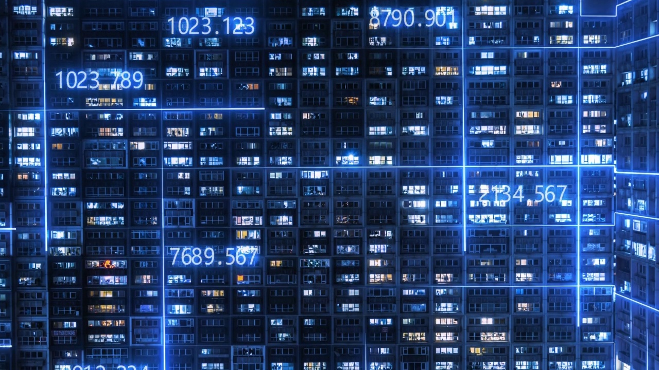 詳情圖-T/L,TD智慧城市，夜間住宅建筑