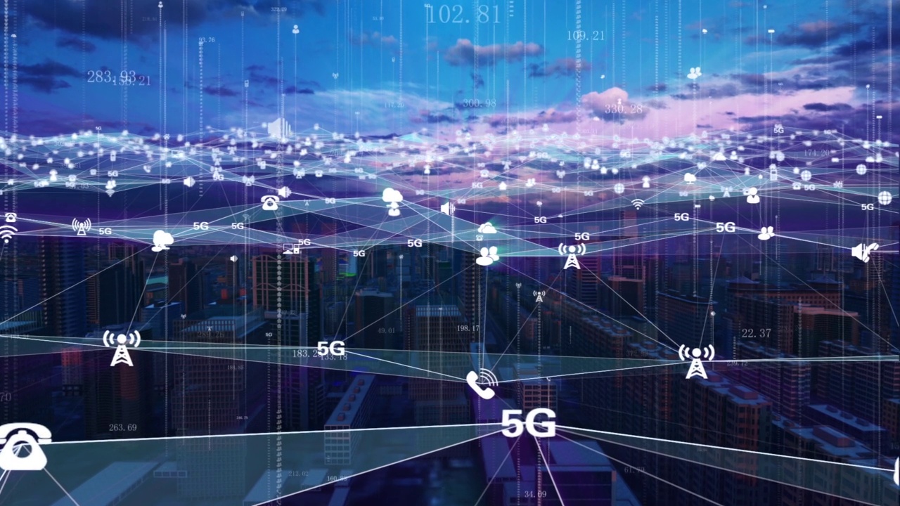 详情图-智慧城市和5g移动互联网通信网络