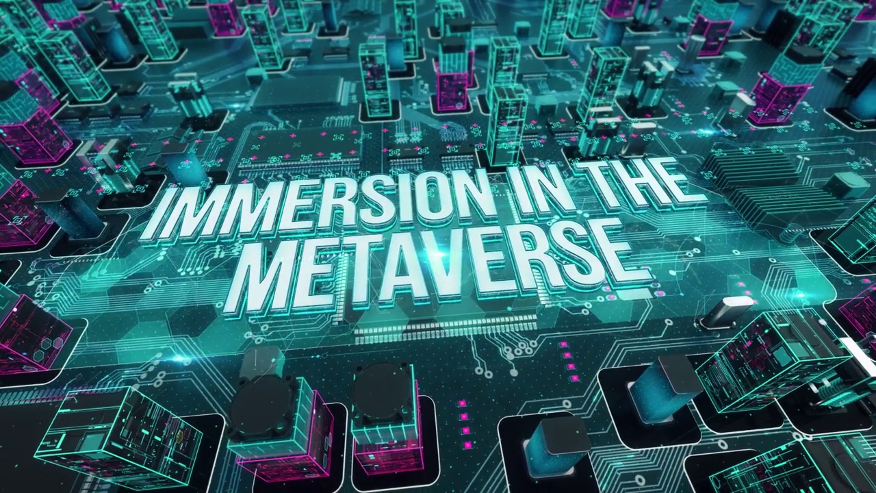 沉浸在Metaverse与数字技术高科技概念