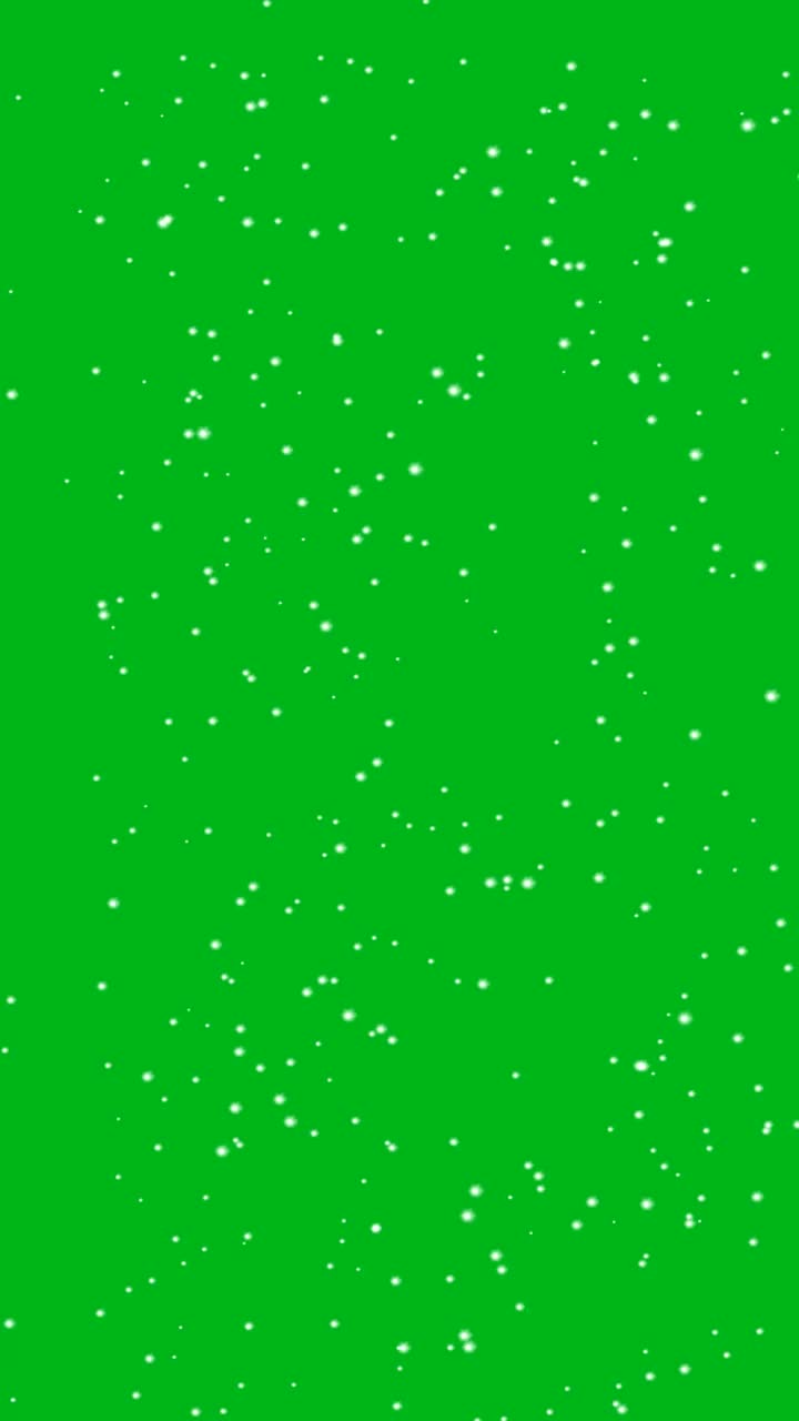 吹雪花垂直运动图形与绿色屏幕背景
