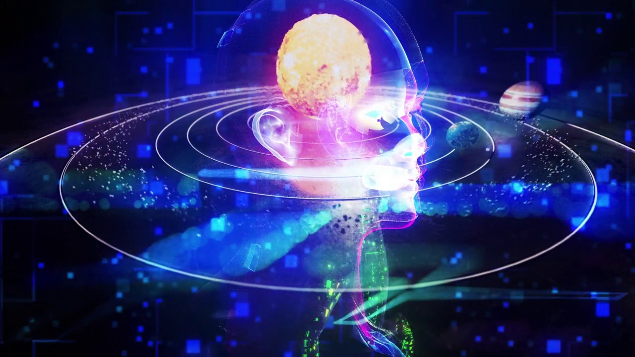 太阳和太阳系行星的动画