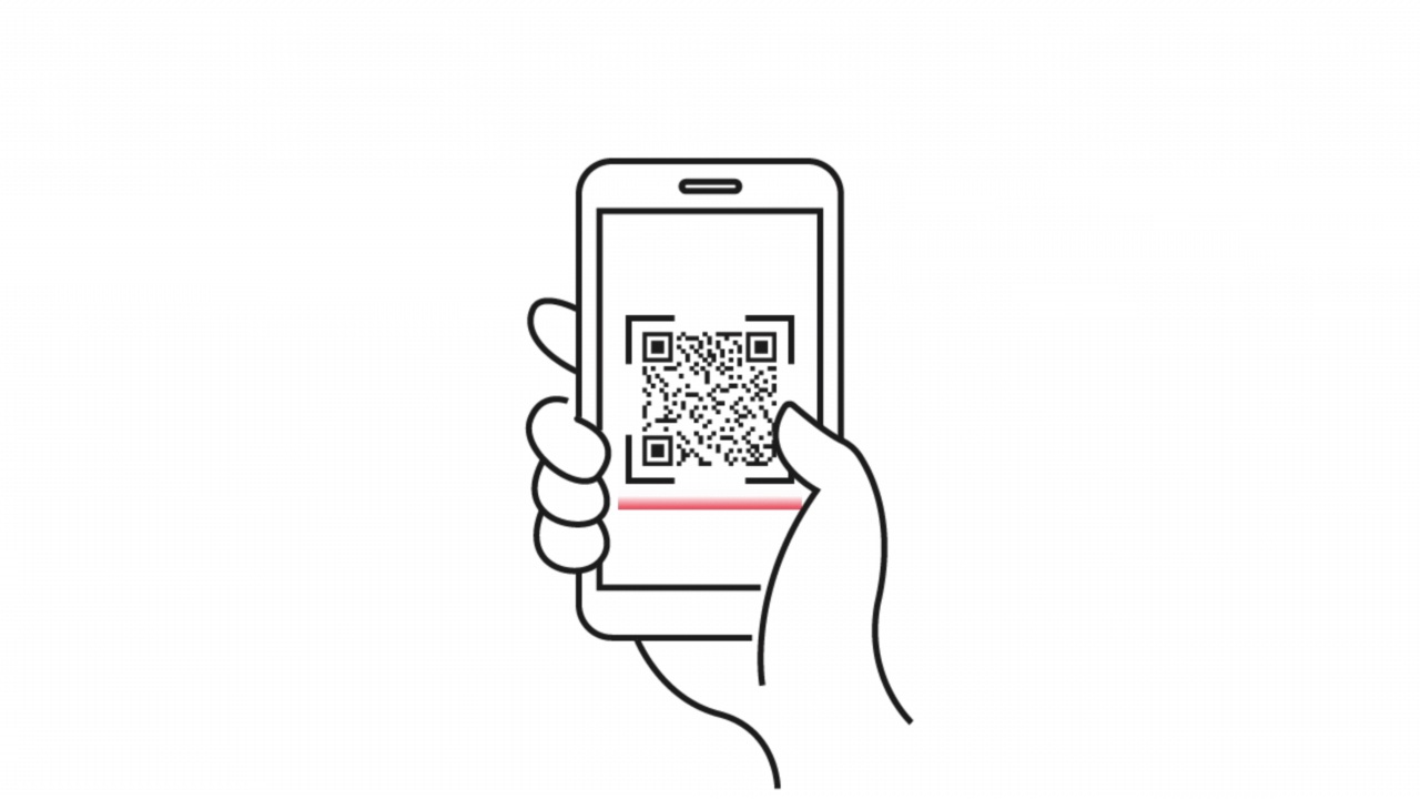 二维码。手机app、支付、手机二维码。扫描二维码图标。4 k的视频
