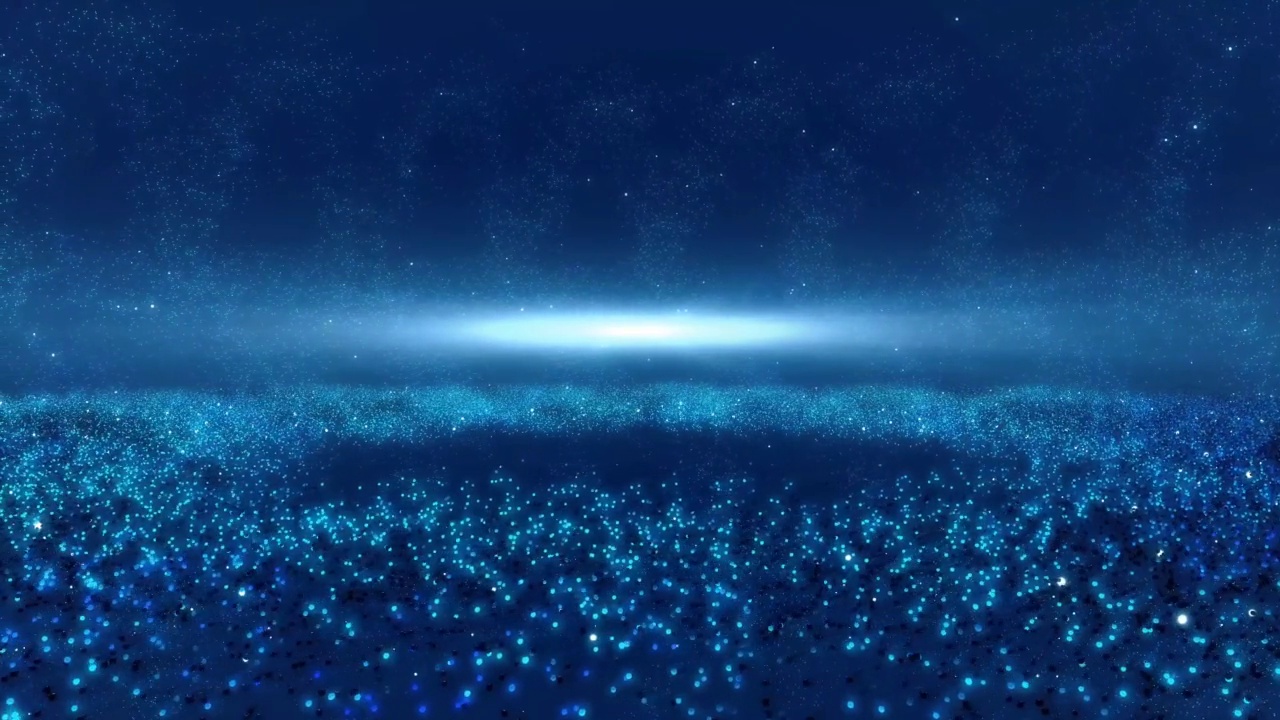 蓝色恒星环空间星云移动环背景