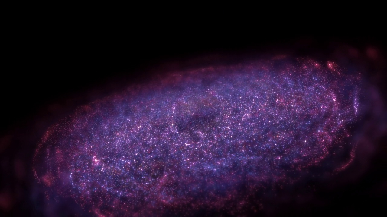 螺旋星系旋转。