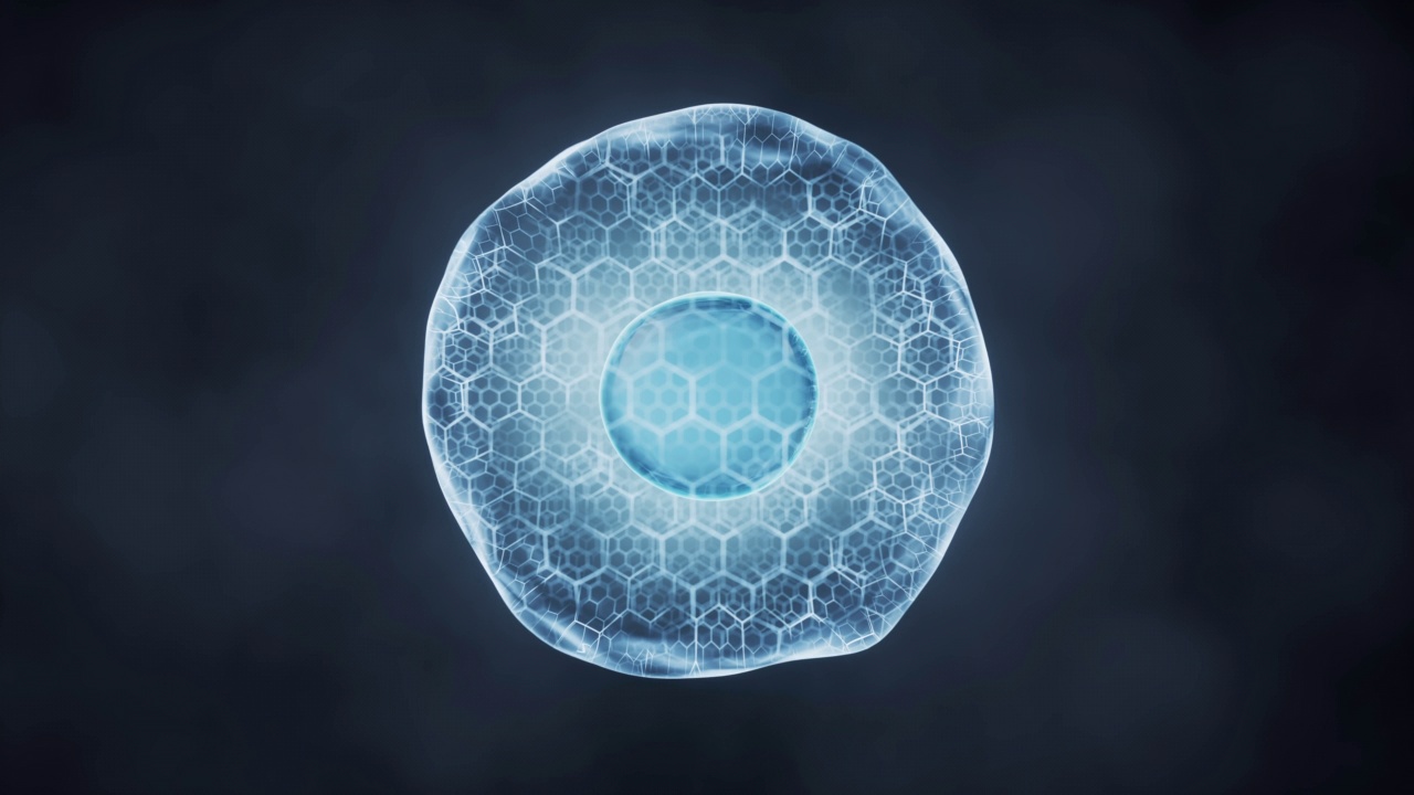 生物细胞用薄膜，3d渲染。