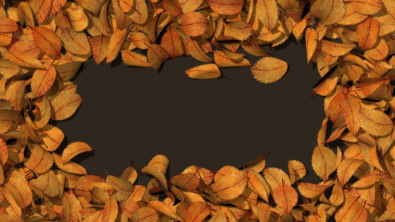 詳情圖-秋天的葉子揭示快樂的感恩節(jié)文本，葉子框架，秋天出售提供背景，光啞光選擇，3D渲染
