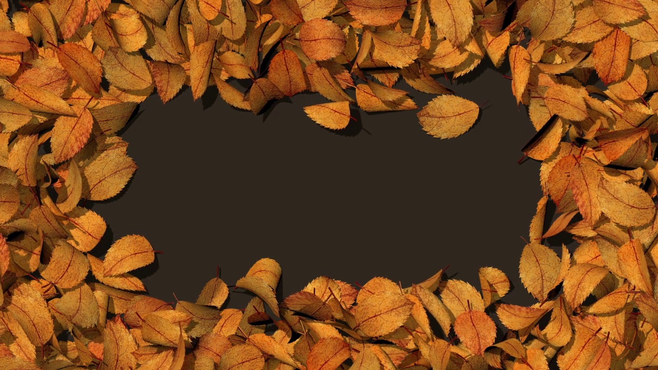詳情圖-秋天的葉子揭示快樂的感恩節(jié)文本，葉子框架，秋天出售提供背景，光啞光選擇，3D渲染