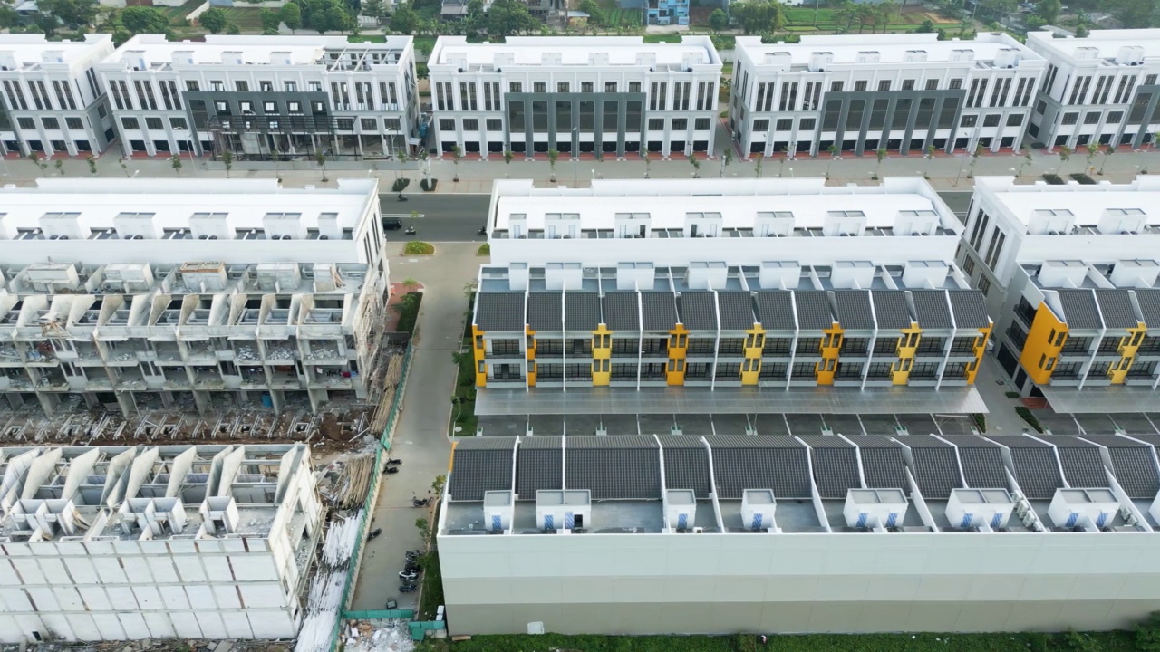 詳情圖-商店房屋建筑群的美麗鳥瞰圖