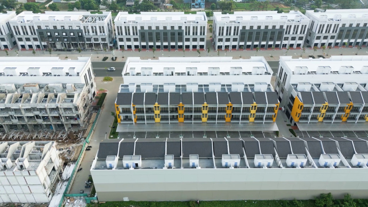 詳情圖-商店房屋建筑群的美麗鳥瞰圖