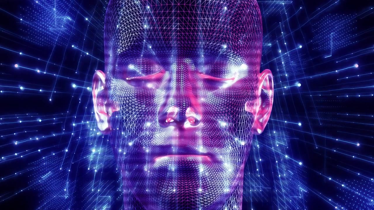 詳情圖-AI數字人臉。面部生物特征識別。