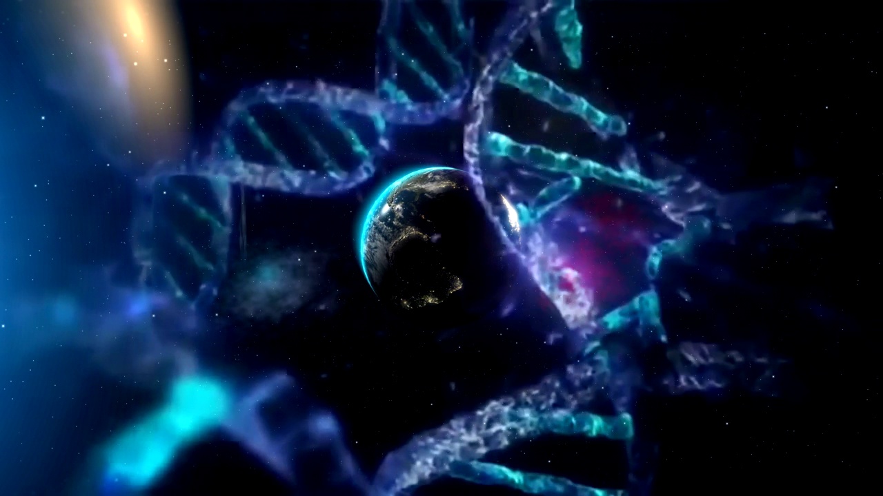 DNA分子。地球。生物信息。遗传密码。假设,说明