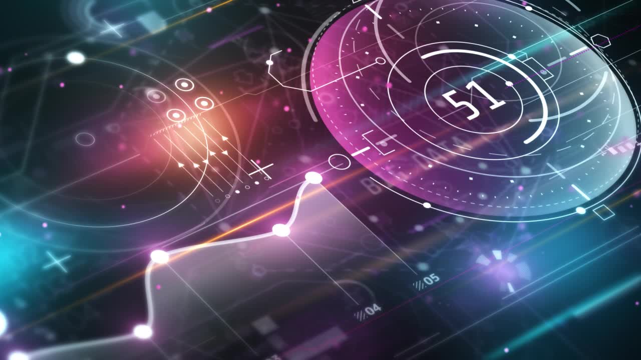 加密貨幣數(shù)字數(shù)據(jù)集的動畫信息圖流。