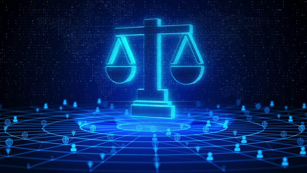 正义文本未来数字技术Ai网络空间深度学习背景。