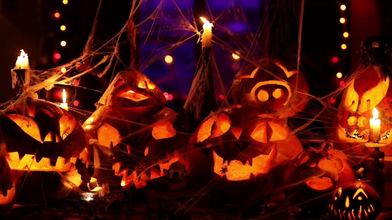 詳情圖-萬圣節(jié)南瓜燈背景