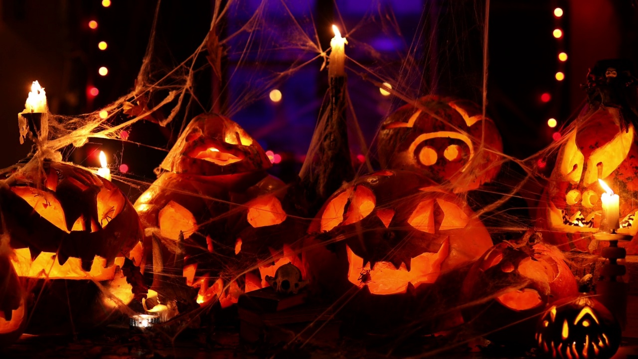 詳情圖-萬圣節(jié)南瓜燈背景