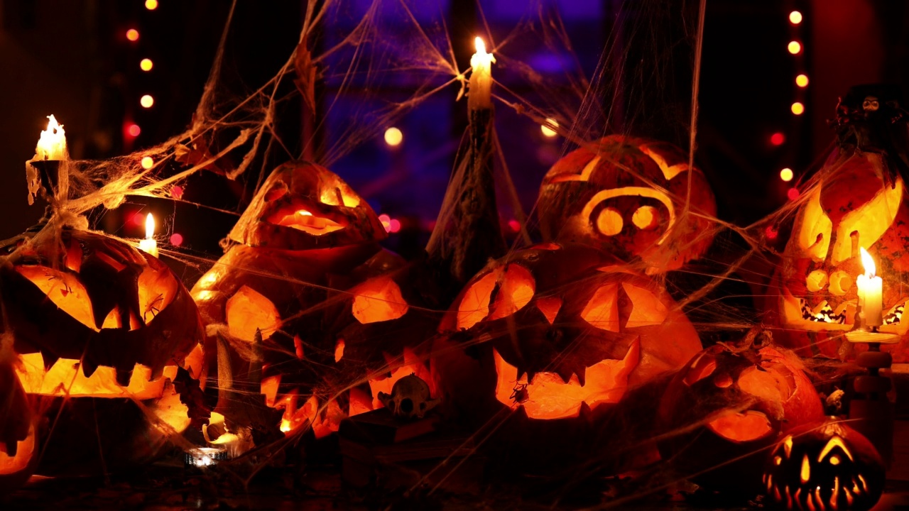 詳情圖-萬圣節(jié)南瓜燈背景