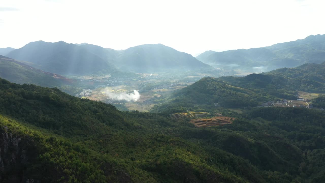 鸟瞰中国浙江温州雁荡山南部