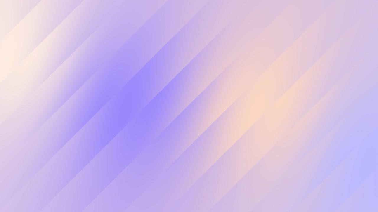 詳情圖-長春花、干紫丁香、金針菇和杜鵑花斜線漸變背景環(huán)。移動彩色斜條紋動畫。軟浮動彩色過渡背景。