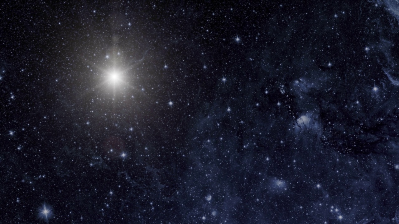圣诞节的背景夜空，有星星、月亮和云彩