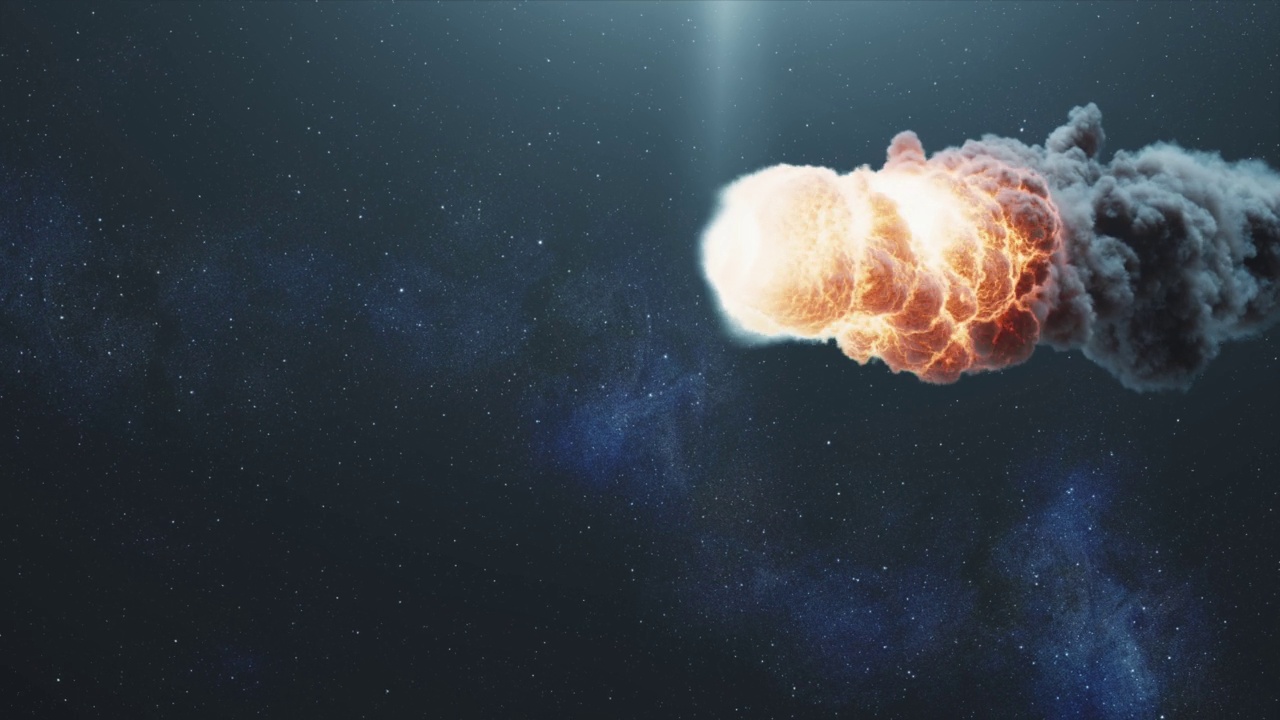 大彗星或小行星在外太空飛行
